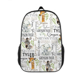 Custom Name Safari Kids Backpack
